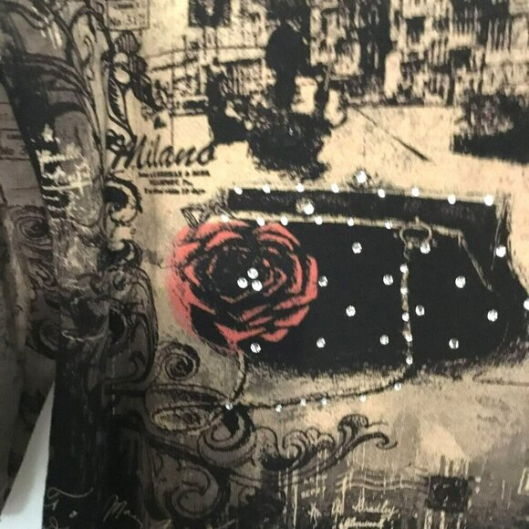 Jess & Jane Sweater 3/4 Sleeve Cotton Knit Italian Pattern Women's Size Small - Picture 7 of 13